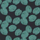 Teal Monstera Leaves on Charcoal