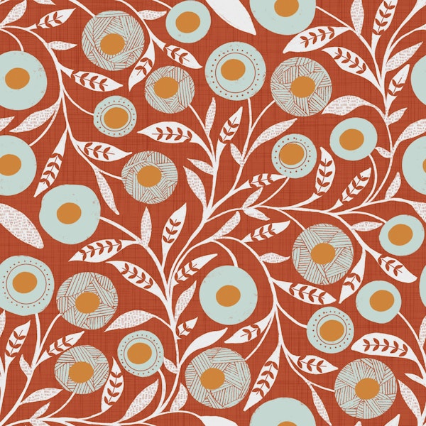 Terracotta Scandi Folk Floral