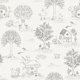 Timeless woodland nursery toile neutral grey