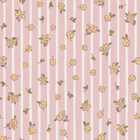 Striped blossom nostalgia muted pink wallpaper