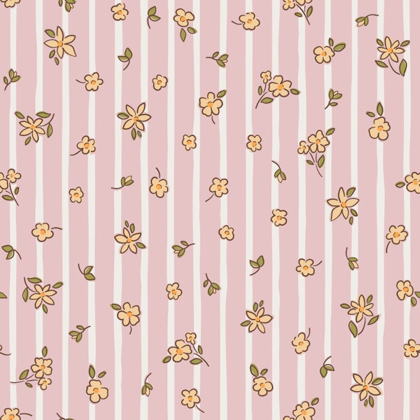 Striped blossom nostalgia muted pink
