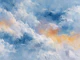 Dreamy Cloudscape Textured Plaster Wall