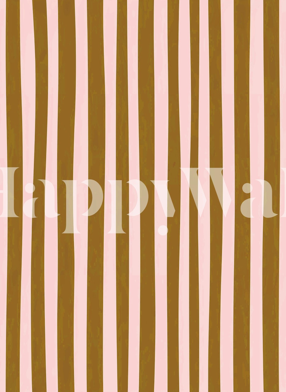 Thin and Thick Stripes Pink Truffle tapeta v místnosti