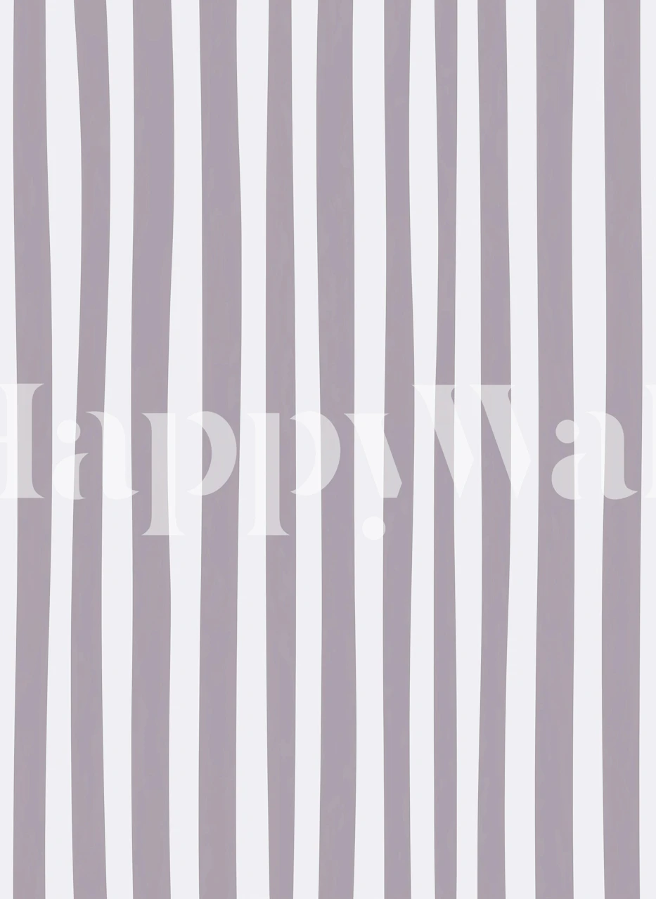 Thin and Thick Stripes Lavender tapet i et rom