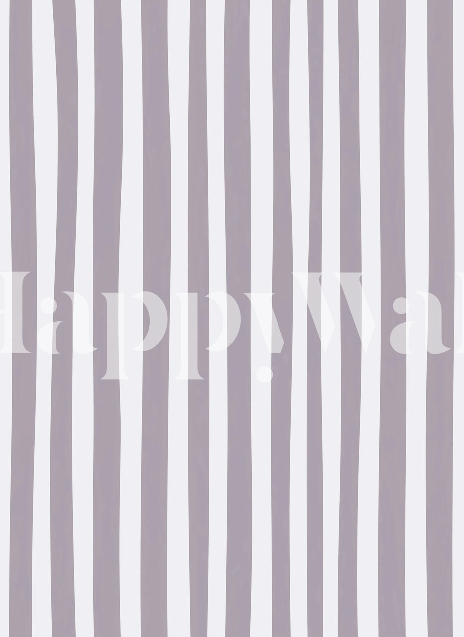 Thin and Thick Stripes Lavender wallpaper in a room