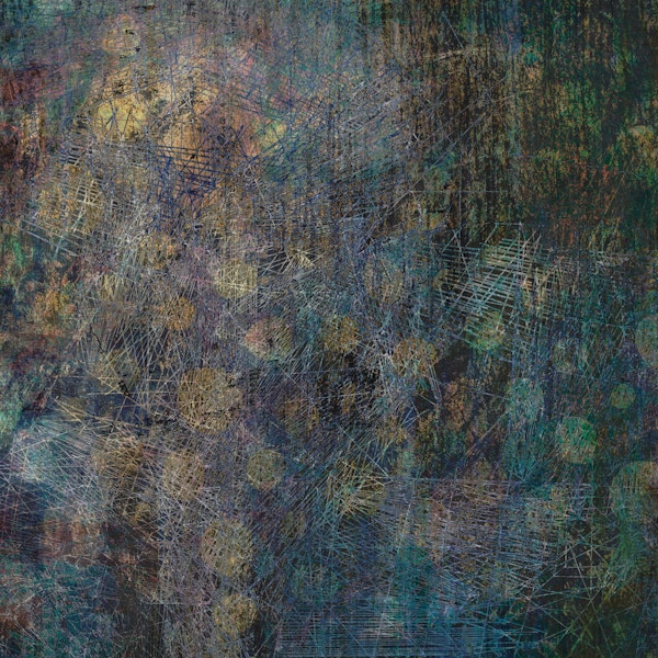 Scratched Metal Patina Teal