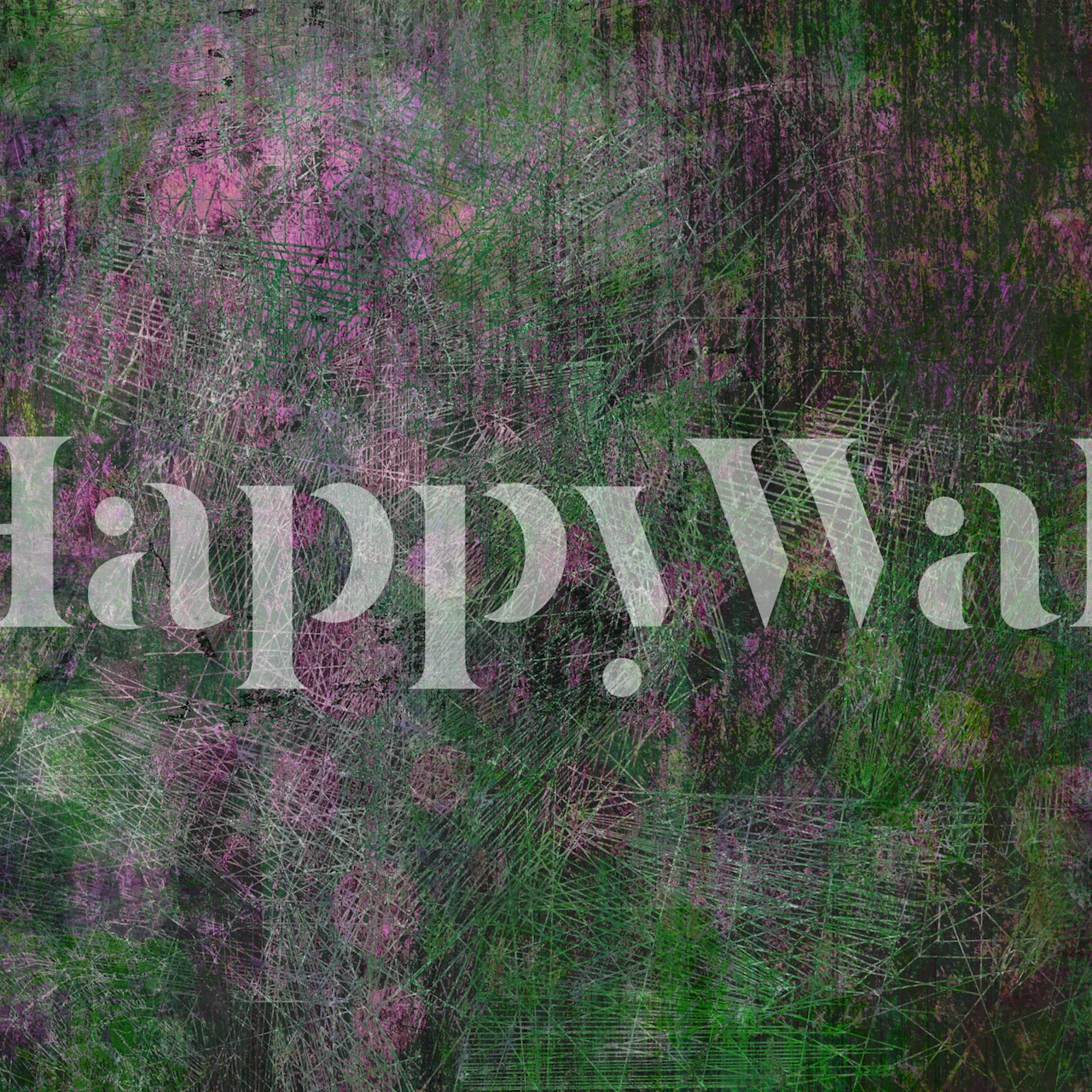 Electric Jungle Scribble Texture wallpaper in a room