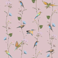Charming Birds and Wildflowers wallpaper