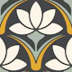 Retro Scandinavian Bloom in Yellow Green - S