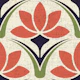 Retro Scandinavian Bloom in Red Green - L