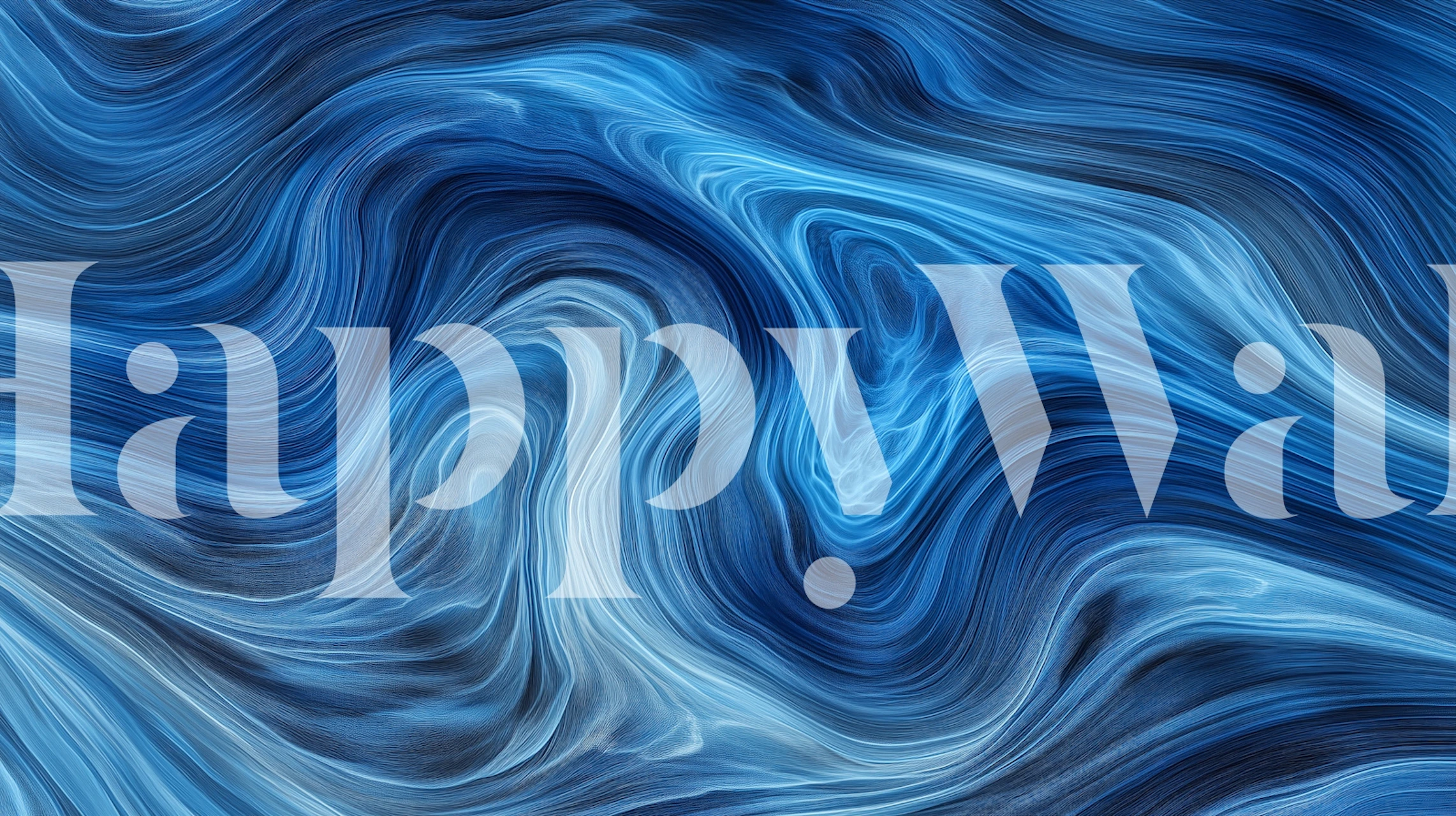 Azure Marble Flow tapet i ett rum