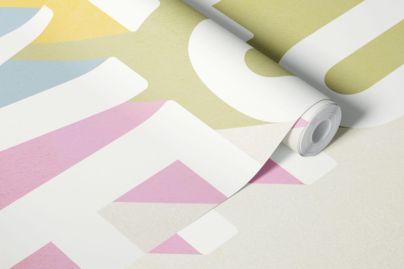 Love - retro pastel typography wallpaper roll