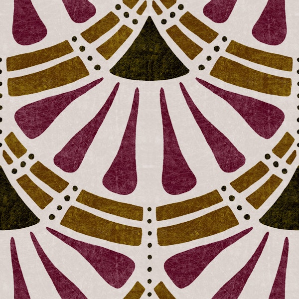 Theodora - maroon and gold