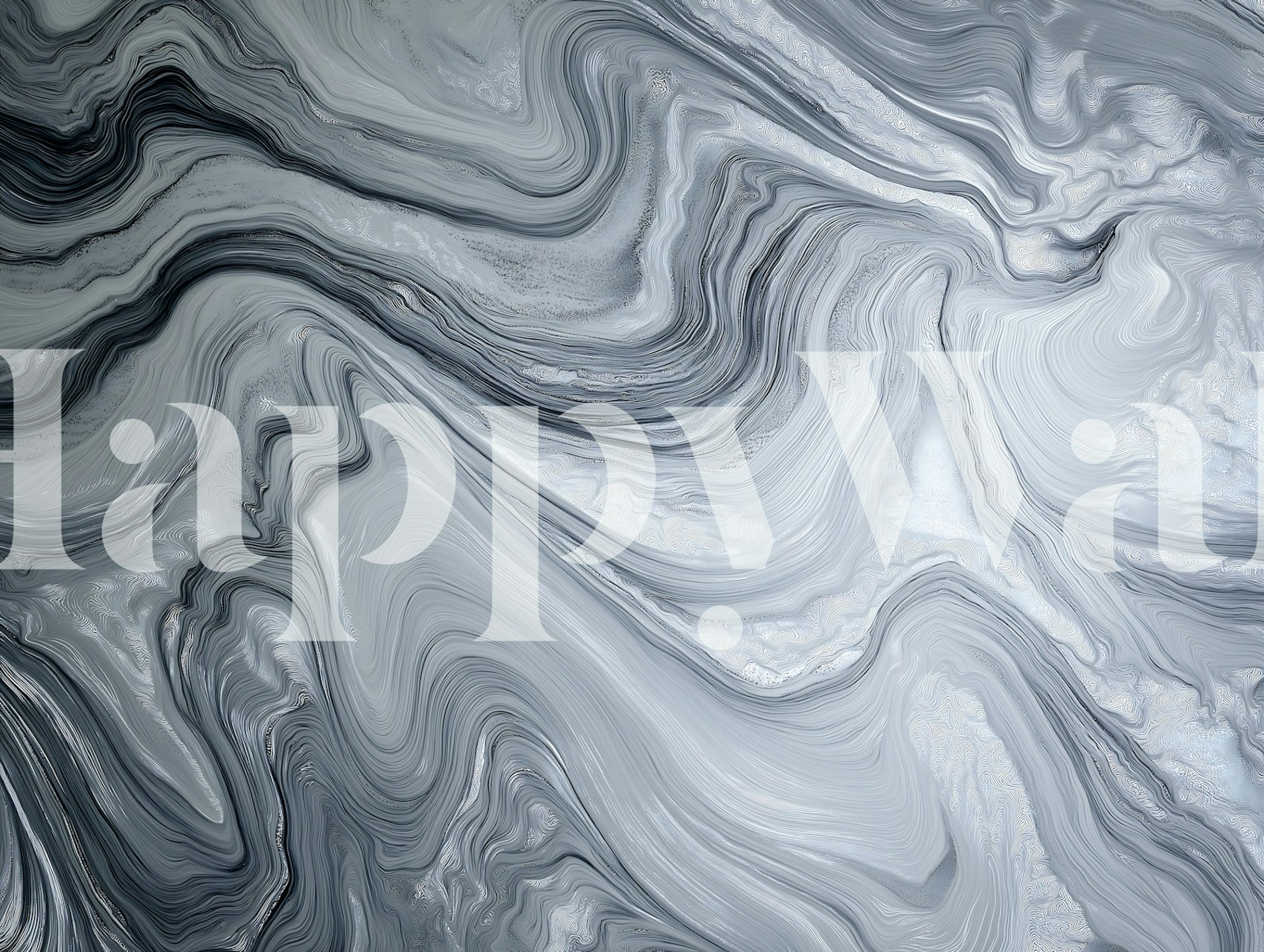 Gray Marble Swirl tapet i et rom