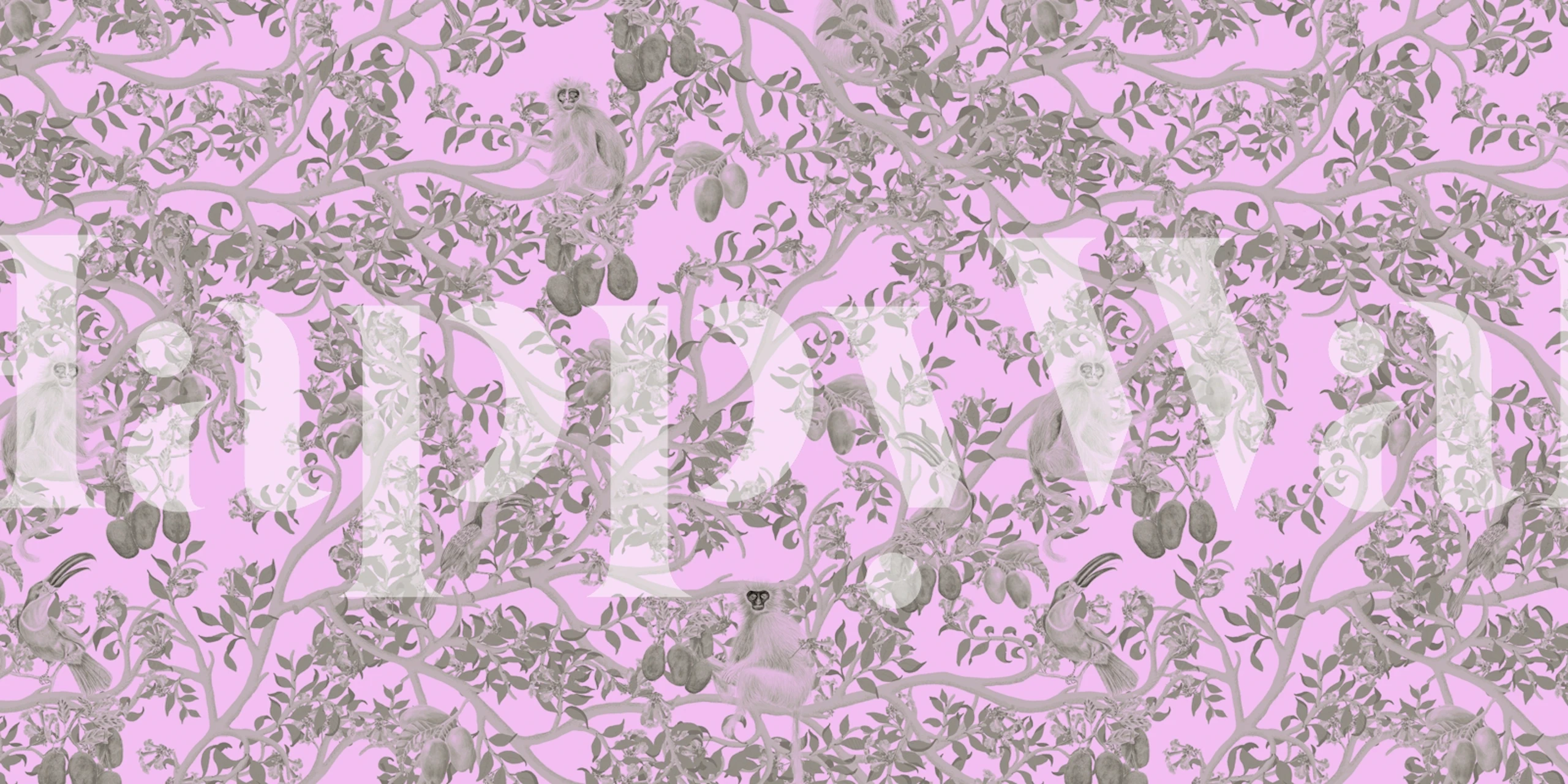 Ariel Toucans In Pink behangontwerp