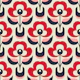 Retro Nordic Florals Red