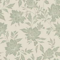 Sage Floral Vintage Bloom wallpaper