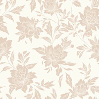 Blush Peony Floral Silhouette wallpaper