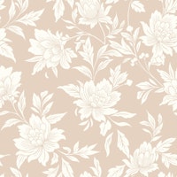 Romantic Beige Peony Florals tapet