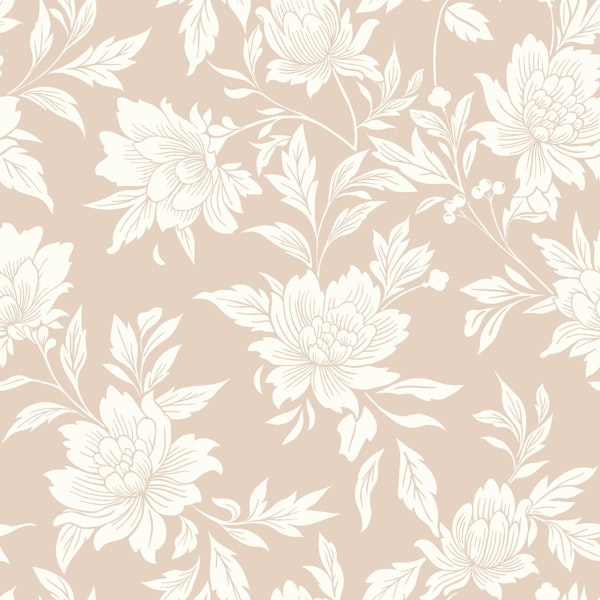 Romantic Beige Peony Florals