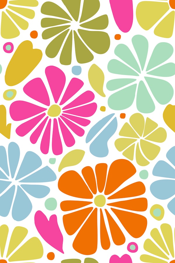 Retro Floral Pop Blooms