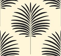 Palm Leaves - Art Deco - Black Cream behang