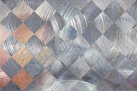 Metallic Diamond Mosaic Silver Copper wallpaper