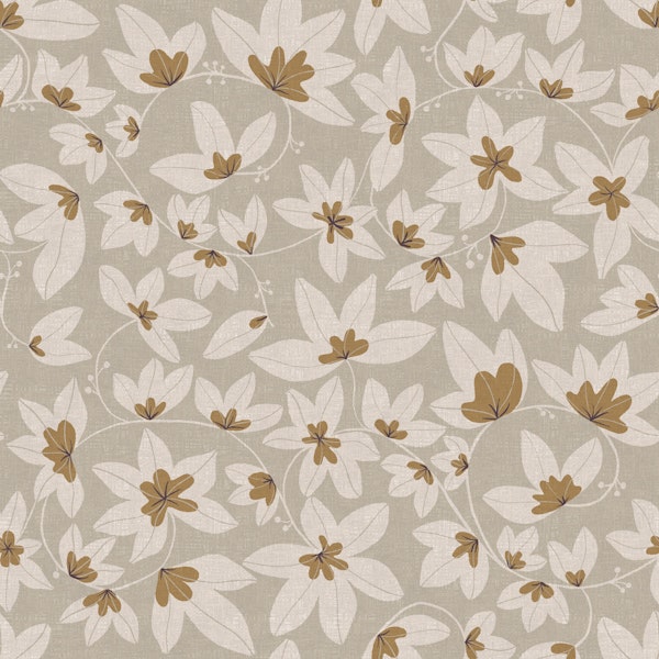 Earthy Floral Vine Retro