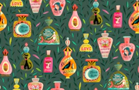 Enchanted brews leafy dark wallpaper