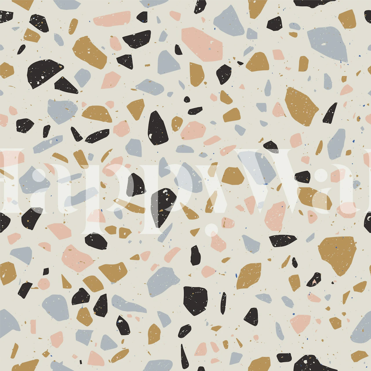 Neutral Terrazzo Pebbles tapetti huoneessa