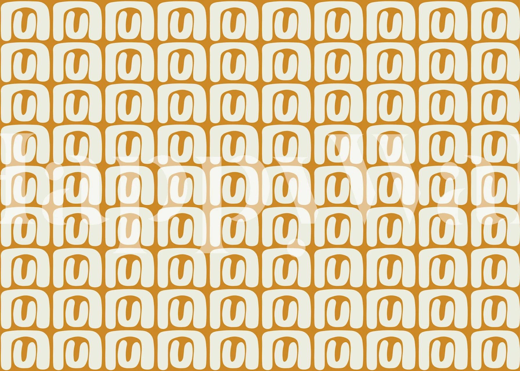 Scandi Abstract Arch Pattern tapet i ett rum.