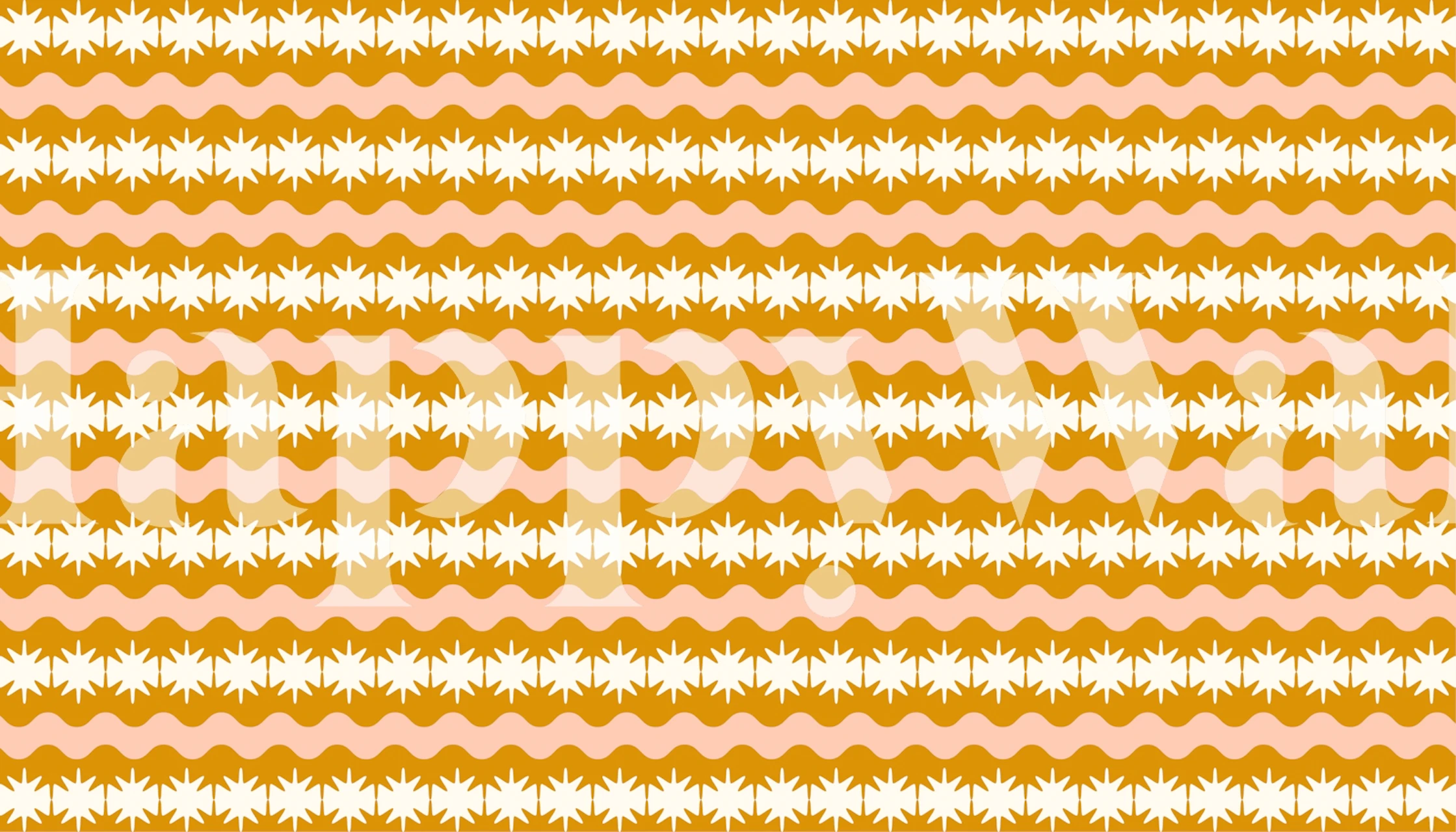 Papier peint Boho Starburst Zigzag dans une pièce