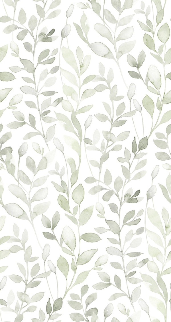 Midsummer Leaves in sage green