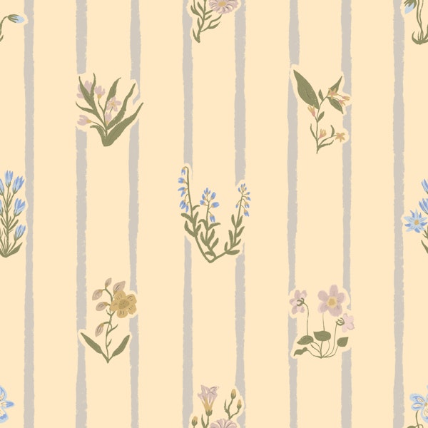 Cottagecore Flowers + Stripes