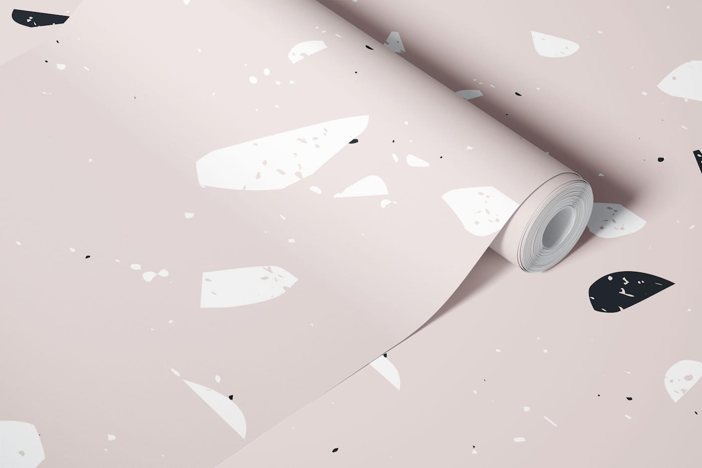 Scandi Terrazzo Blush Tones wallpaper roll