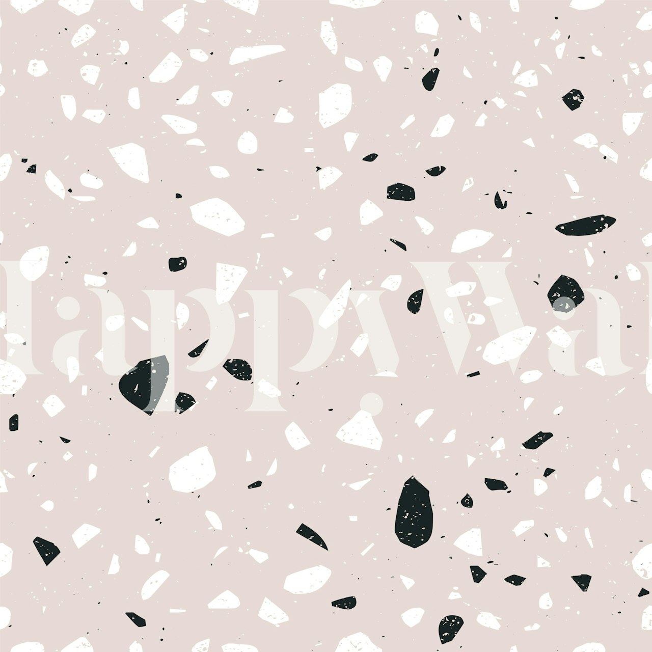 Tapeta Scandi Terrazzo Blush Tones w pokoju