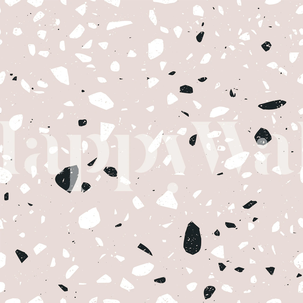 Tapeta Scandi Terrazzo Blush Tones w pokoju