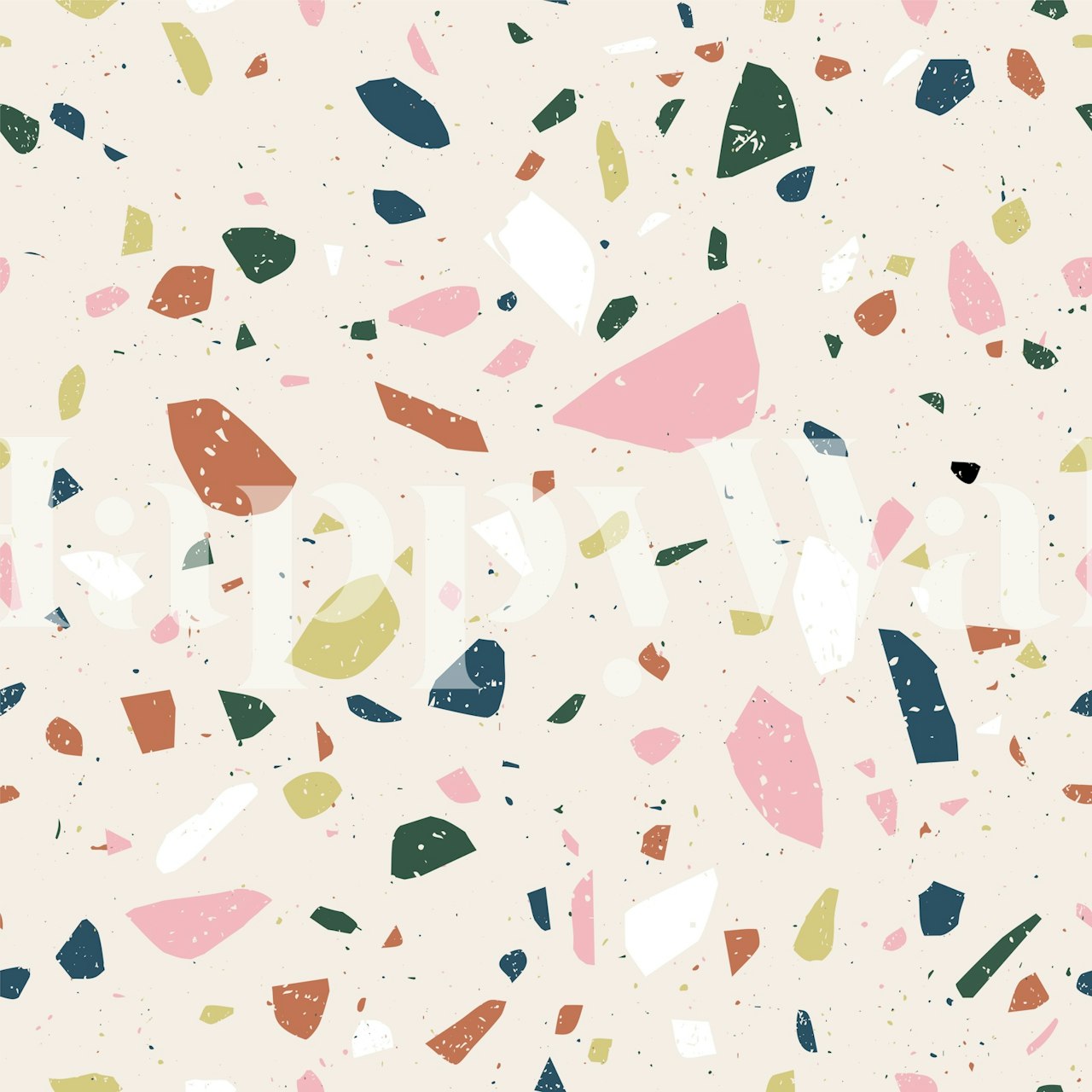 Playful Terrazzo Pebbles tapeta w pokoju