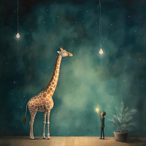 Minimal Giraffe Night Light