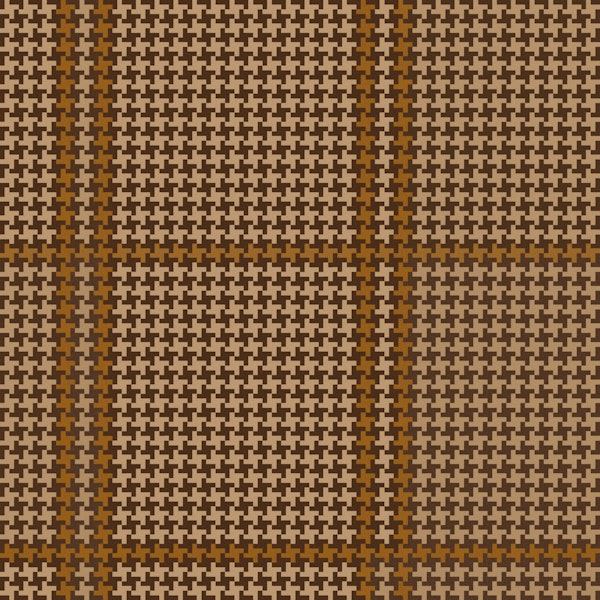 Houndstooth Plaid Brown Beige