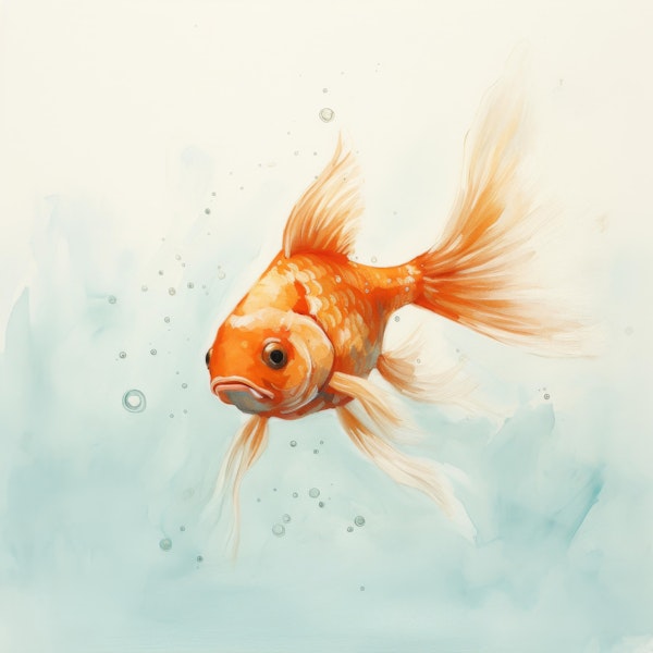 Minimal Goldfish Splash