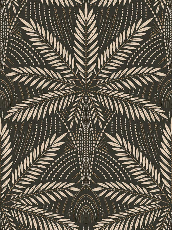 Boho Art Deco Palms mud creme