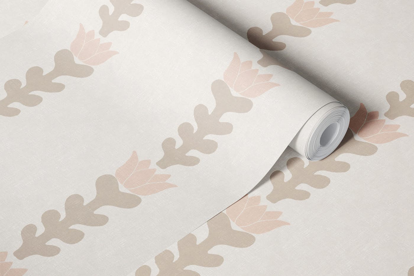 Scandi Tulip Stems Neutral wallpaper roll