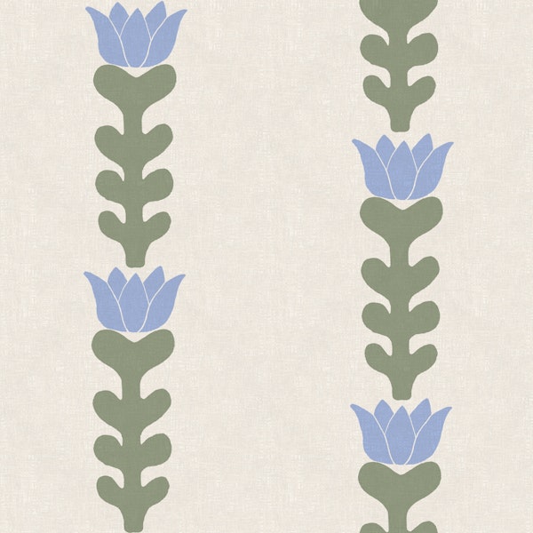 Blue Lotus Floral Rows