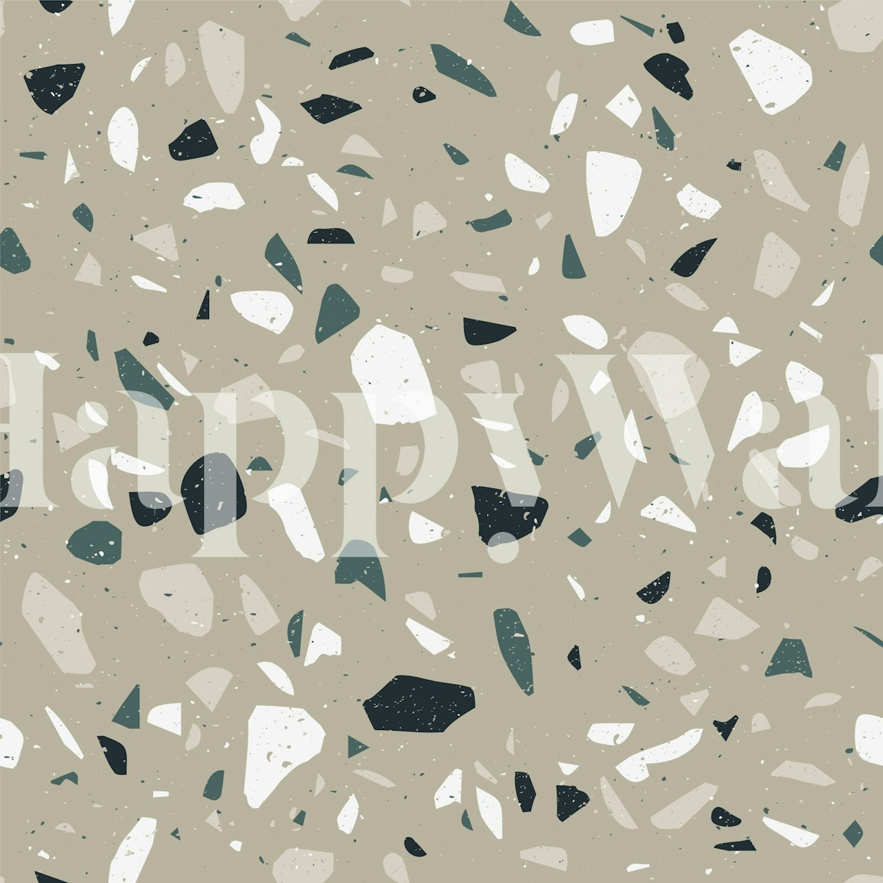 Scandinavian Terrazzo Neutrals wallpaper in a room