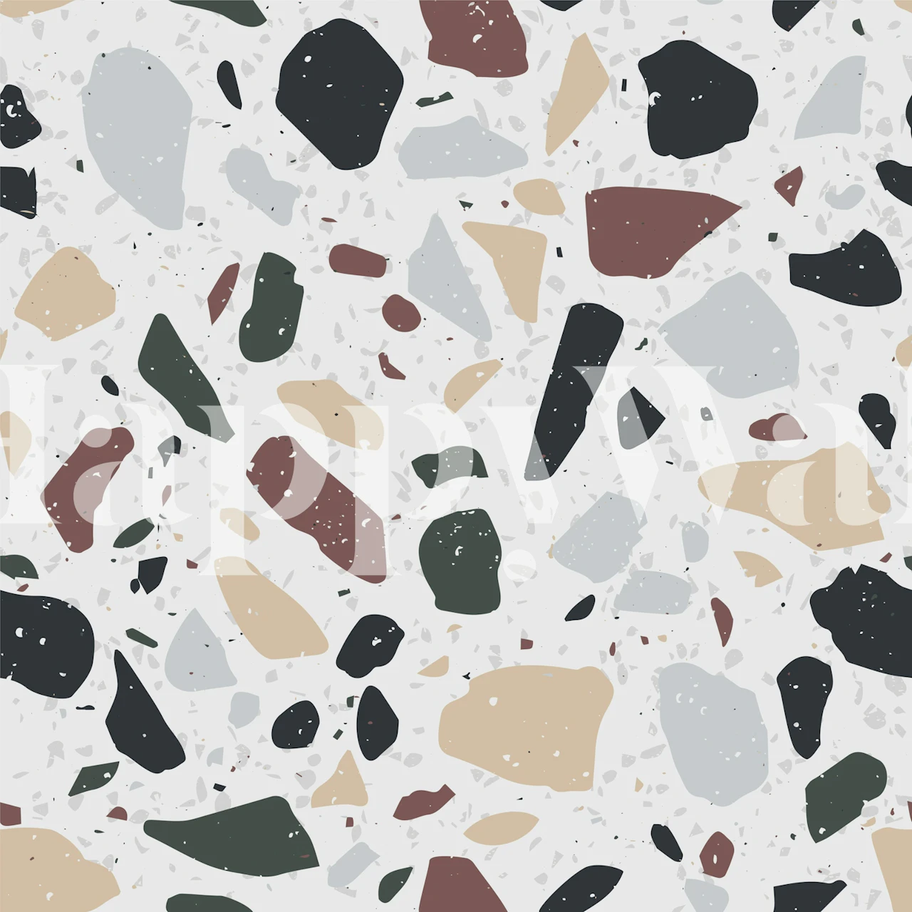 Scandi Terrazzo Texture-tapet vist i et rum