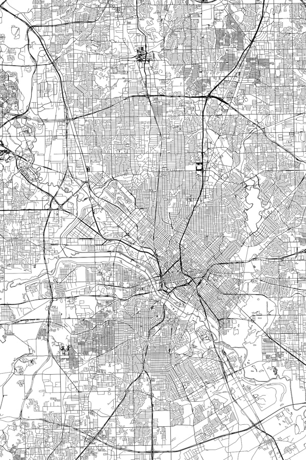 Dallas Map Portrait