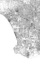 Los Angeles Map Portrait papiers peint