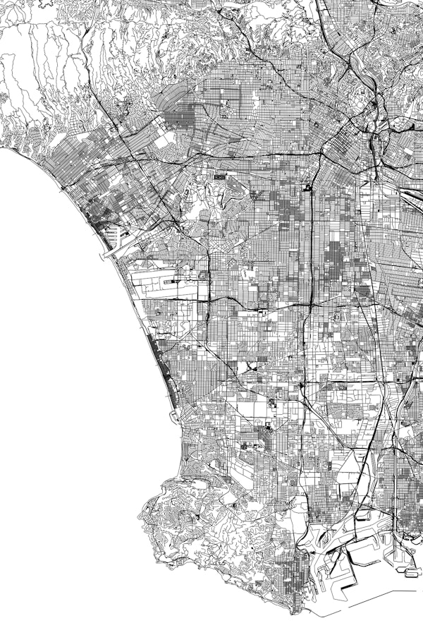 Los Angeles Map Portrait