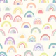 Pastel Rainbows on off white Scandi Nursery